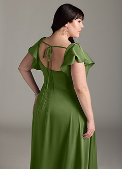 Azazie Bondi Bridesmaid Dresses Juniper A-Line Bow Stretch Satin Dress image12