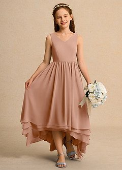 Azazie Kitten Junior Formal Flower Girl Klänningar Klä A-Line i Chiffong image4