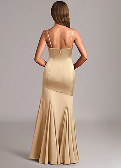 Azazie Uma Bridesmaid Dresses Champagne Mermaid Strapless Chiffon Convertible Dress image5