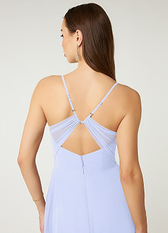 Azazie Minie Abiti da Damigella Abito A-Line in Chiffon Fiocco Lavanda image7