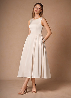 Vestido Crema Midi Casey image5