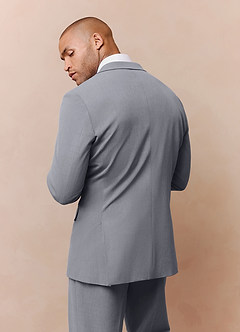 front Savile Gris Saco de traje de mezcla de lana