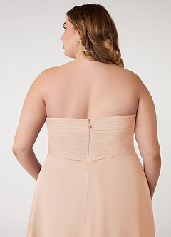 Azazie Arabella Allure Robes de demoiselle d'honneur Robe Trapèze Convertible en Mousseline de soie Encolure en Forme de Cœur Rose Perle image14