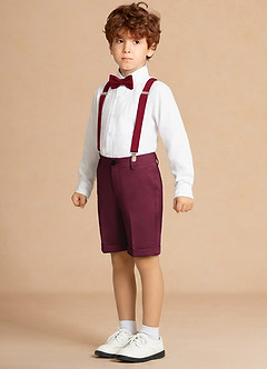front Finn Burgundy Boy 4-Piece Shorts Suit