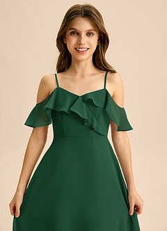 Azazie Kamilla Junior Klä av A-Line i Chiffong Av axeln image7