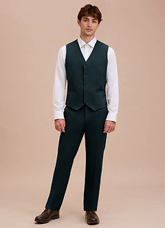 front Ethan Marinblå Raffinerad vävd kostymväst