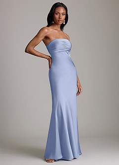 Azazie Saylor Brudtärnklänningar Klä av Sjöjungfru i Stretch Satin Axelbandslös Is image4