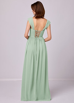 Barbie ♥ Azazie Bridesmaid Dresses Agave A-Line Corset Chiffon Dress image6