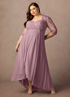 Azazie Anne Mother of the Bride Dresses Dusty Rose Sheath Sweetheart Sequins Lace Dress image15