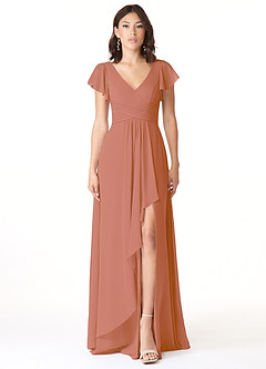 Azazie Omari Bridesmaid Dresses MAI TAI A-Line Chiffon Dress image1