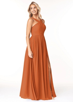 Azazie Elvira Brautjungfernkleider A-Linie Plissee Chiffon Kleid Kanel image4