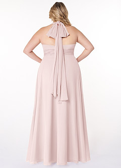 Azazie Fifi Abiti da Damigella Abito Convertibile A-Line in Chiffon Senza Cinturino Rosa Rossore image13