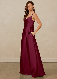 Christian Siriano Bridal for Azazie 1001 Bridesmaid Dresses Mulberry A-Line Sweetheart Neckline Stretch Satin Dress image4