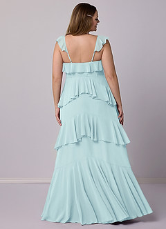 Barbie ♥ Azazie Bridesmaid Dresses Sea Glass A-Line Sweetheart Neckline Chiffon Dress image7