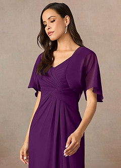 front Azazie Dopasowany kolor Salome Chiffon Wrap