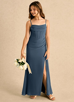 Azazie Moxie Girls Formal Flower Girl Klänningar Klänning A-Line i Chiffong Spets image5