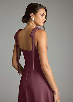 Azazie Debra Robes de demoiselle d'honneur Robe Trapèze Convertible en Mousseline de soie avec poches Sangria image9