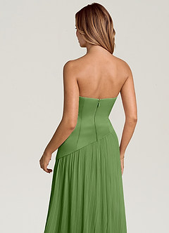 Azazie Tierney Bridesmaid Dresses Basil A-Line Strapless Chiffon Convertible Dress image5