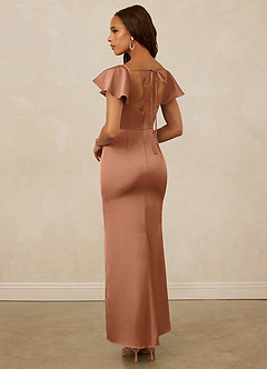 Christian Siriano Bridal for Azazie 1005 Bridesmaid Dresses Bronzer Sheath Sweetheart Neckline Stretch Satin Dress image2