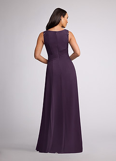 Azazie Galvan Mother of the Bride Dresses Plum A-Line Sequins Chiffon Dress image4