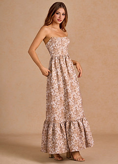 Vestido Marrón Multi Largo Soline image3