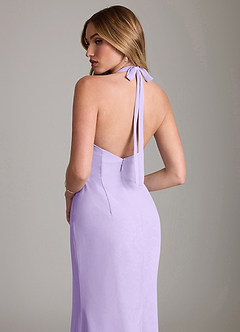 Azazie Valerie Bridesmaid Dresses Lilac Mermaid Pleated Chiffon Dress image6