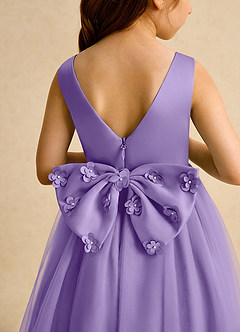 Azazie Malva Flower Girl Dresses Tahiti Ball-Gown Bow Tulle Dress image8