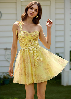 Sunpetal Yellow Mini Dress image3
