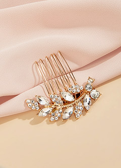 front Peine de pelo de hojas de aleación de diamantes de imitación