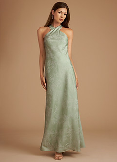 Azazie Doretta Robes de demoiselle d'honneur Robe Sirène en Fleurir Plissée Fleur De Sauge image1