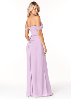 Azazie Joretta Bridesmaid Dresses Frosted Lilac A-Line Sweetheart Neckline Chiffon Convertible Dress image5