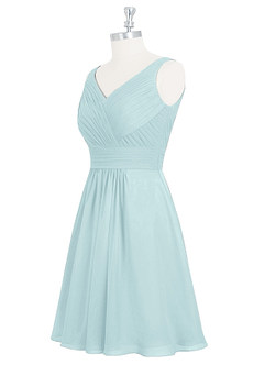 Azazie Grace Final Sale Vintage Mauve A-Line Pleated Chiffon Dress image9