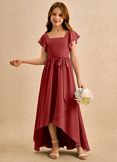 Azazie Milly Girls Formal Flower Girl Klänningar Klä A-Line i Chiffong Plisserad image4