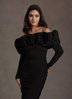 Tate Black Off Shoulder Maxi Dress image5