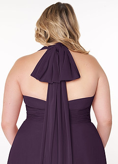 Azazie Fifi Bridesmaid Dresses Plum A-Line Strapless Chiffon Convertible Dress image14
