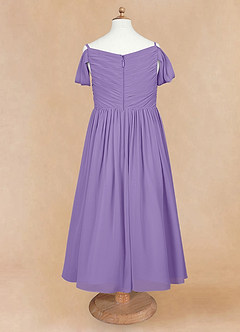Azazie Chelle Flower Girl Dresses Tahiti A-Line Pleated Chiffon Dress image8