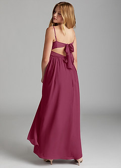 Azazie Zeya Junior Mulberry A-Line Chiffon Dress image5