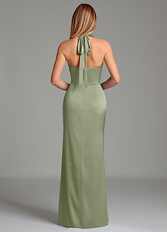 Azazie Serenity Bridesmaid Dresses Pistachio Mermaid Sweetheart Neckline Stretch Satin Dress image6