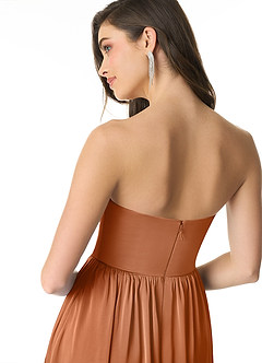 Azazie Morana Final Sale Amethyst A-Line Off the Shoulder Stretch Satin Convertible Dress image8