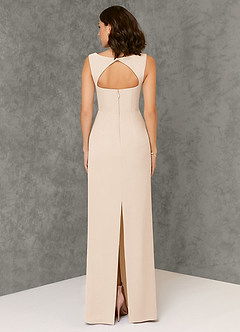 Azazie Flori Abiti da Damigella Abito Tubino in Chiffon Scollo Quadrato Alabastro Bianco image2
