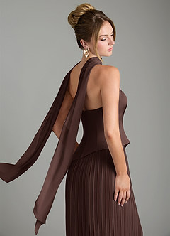 Azazie Tierney Bridesmaid Dresses Ganache A-Line Strapless Chiffon Convertible Dress image11