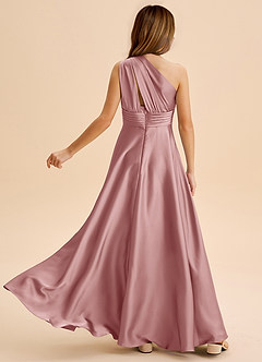 Azazie Charlize Junior Klä av A-Line i Stretch Satin Plisserad image2