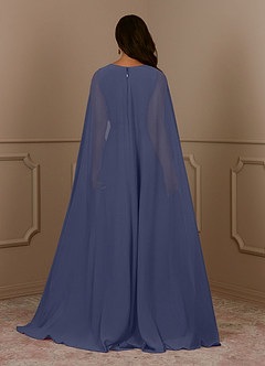 Azazie Isa Mother of the Bride Dresses Stormy A-Line V-Neck Pleated Chiffon Dress image4