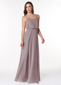 Azazie Lupe Final Sale Dusk A-Line Scoop Blouson Chiffon Dress image4