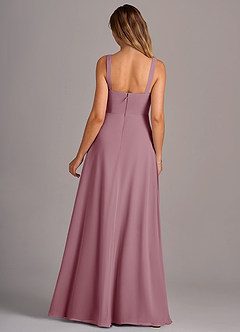 Azazie Debra Bridesmaid Dresses Vintage Mauve A-Line with Pockets Chiffon Convertible Dress image6