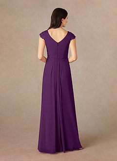 Azazie Janie Mother of the Bride Dresses Grape Mermaid Lace Dress image4