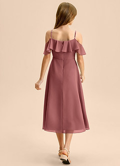 Azazie Kamilla Junior Klä av A-Line i Chiffong Av axeln image2