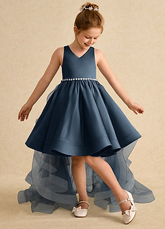 Azazie Julietta Flower Girl Dresses Neptune Ball-Gown Convertible Tulle Dress image5