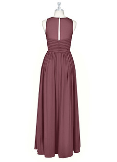 Azazie Nina Bridesmaid Dresses Sangria A-Line Pleated Chiffon Dress image7