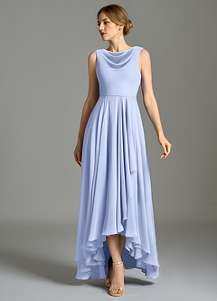 Azazie Wonderland Brautjungfernkleider A-Linie Plissee Chiffon Kleid Eis image5